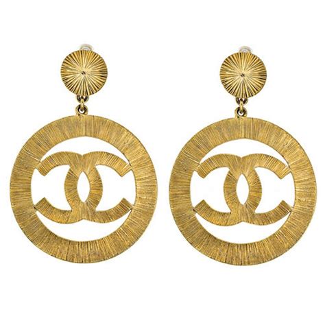 chanel gold dangle earrings replica|chanel earrings outlet.